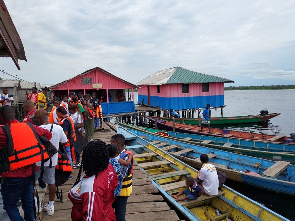 Walking the Nzulezu boardwalk